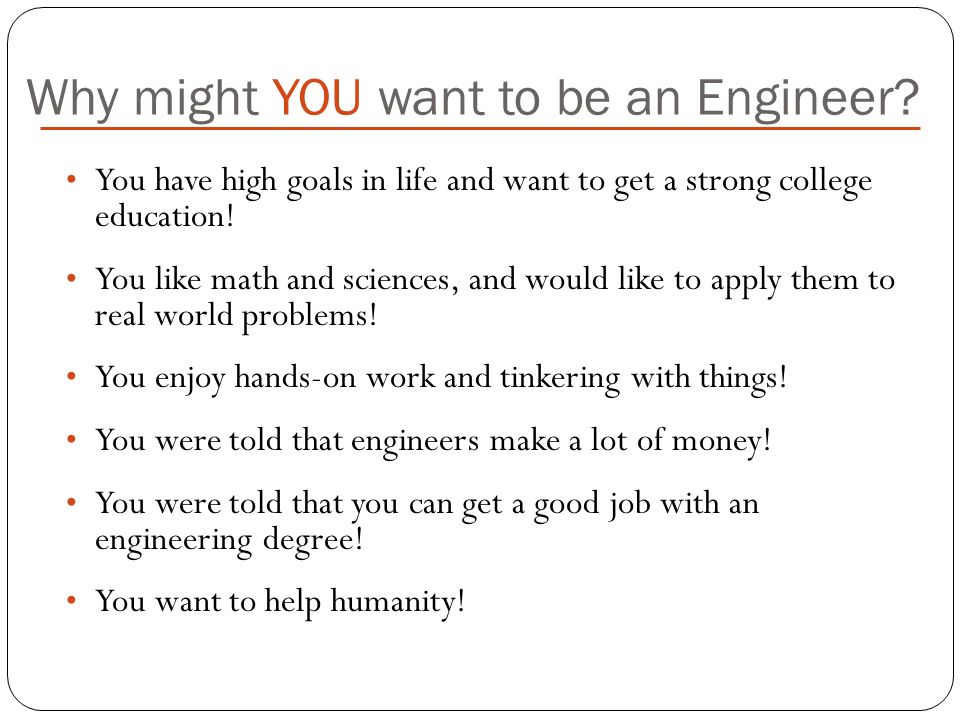 Goal to become an engineer